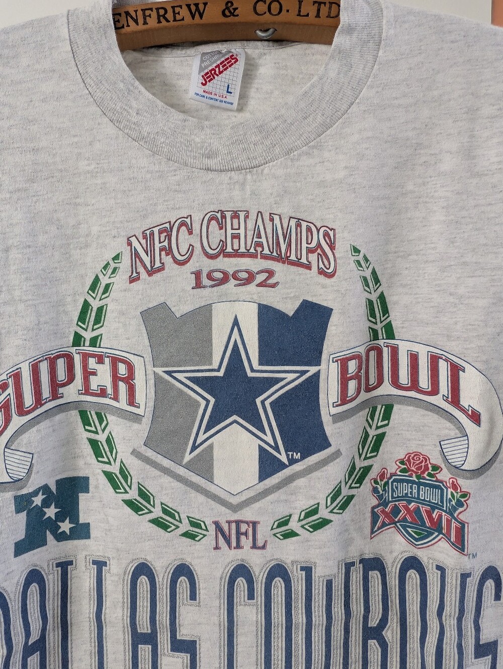 🔥Rare Vintage 1992 Dallas Cowboys NFC Champions / Super Bowl XXVII by Jerzees🔥 - Picture 4 of 12